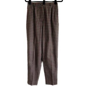 Vintage J. London Women Pants 10 Dark Academia Plaid High Rise Old Money Preppy